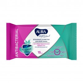 Aura Салфетки влажные Tropic Cocktail 15шт