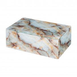Lefard Шкатулка Мрамор белый большая 23*15*8.5