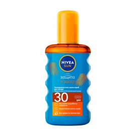 Nivea Sun Спрей-масло солнцезащитное водостойкое для загара Защита и загар SPF30 200мл