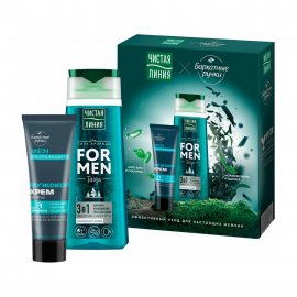 Чистая Линия Men Набор Шампунь-кондиционер-гель для душа 3в1 250мл+ Крем для рук 80мл