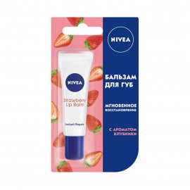 Nivea Lip Care Бальзам для губ с ароматом клубники 10г