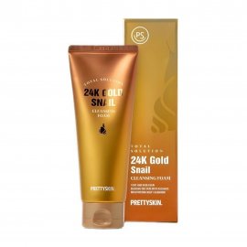 Pretty Skin Total Solution 24K Gold Пенка очищающая для лица с улиткой и золотом 150мл