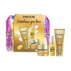 Pantene Набор Бальзам-ополаскиватель 3 Minute Miracle 200мл+Масло для волос 100мл+Косметичка