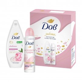 Dove Набор Крем-гель для душа Обновление 250мл+Дезодорант-спрей 150мл
