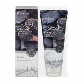 3W Clinic Пенка для умывания лица Cleansing Charcoal 100мл