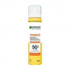 Garnier Skin Naturals Спрей-вуаль солнцезащитный для лица Витамин С Невидимая защита SPF50+ 75мл