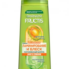 Garnier Fructis Шампунь разглаживающий Ламинирование и блеск с аргановым маслом