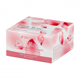 3W Clinic Pink Rose Vitamin Патчи для глаз гидрогелевые с экстрактом розы 60шт