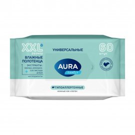 Aura Family Полотенца влажные 60шт