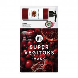 Wonder Bath Super Vegitoks Red Маска тканевая Система двухступенчатая с детокс-эффектом 3мл+25мл