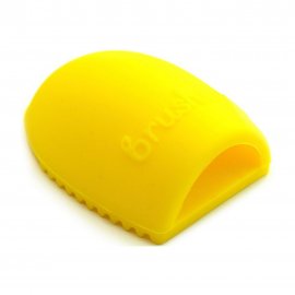 TNL Professional Щетка для чистки косметических кистей Brushegg Желтая