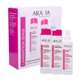 Aravia Professional Набор Lamination Sense Шампунь 420мл+Бальзам 420мл+Спрей 10в1 150мл