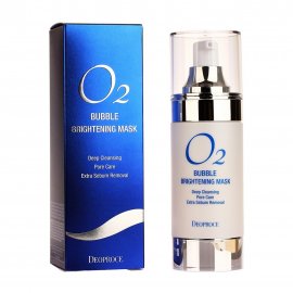 Deoproce O2 Bubble Brightening Mask Маска кислородная для яркости кожи лица 100мл