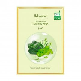 JMSolution Halal Infused Маска тканевая успокаивающая для лица на основе листьев 30мл