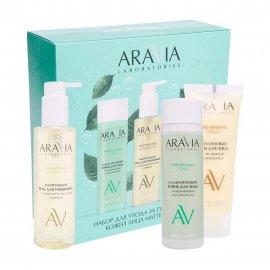 Aravia Laboratories Набор Matte&Clear Гель для умывания 20мл+Тоник 200мл+Крем для лица 75мл