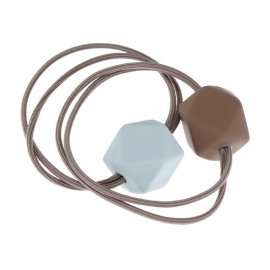 Dewal Beauty Резинки для волос Цветные кубики крупные 2шт Голубой и коричневый DBR3836-1