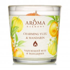 Aroma Harmony Свеча ароматическая в стакане Юзу и мандарин 160гр