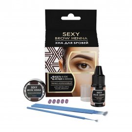 Solinberg Набор для окрашивания бровей Sexy Brow Henna 5 капсул Темно-коричневый