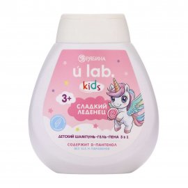 Ural Lab Kids Шампунь-гель-пена 3в1 Сладкий леденец 3+ 250мл