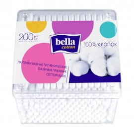 Bella Палочки ватные Cotton 200шт коробка
