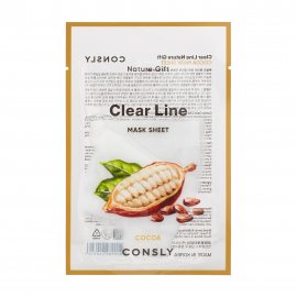 Consly Clear Line Маска тканевая питательная с экстрактом какао 25мл