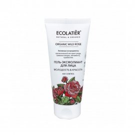 Ecolatier Organic Wild Rose Гель-эксфолиант для лица Молодость и красота 100мл