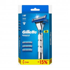 Gillette Mach3 Turbo Станок с 4 сменными кассетами