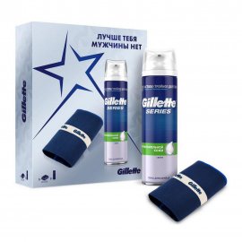 Gillette Набор Пена для бритья Series Sensitive 250мл+Полотенце спортивное