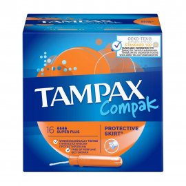 Tampax Compak Тампоны гигиенические с аппликатором Super Plus Duo 16шт