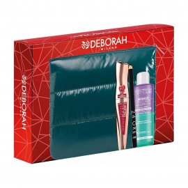 Deborah Набор в косметичке 01 Тушь+Карандаш для век 251+Средство для снятия макияжа+Косметичка