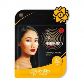AsiaKiss Q10&Pomegranate Патчи тканевые для области под глазами Коэнзим Q10&Гранат 32шт 25г