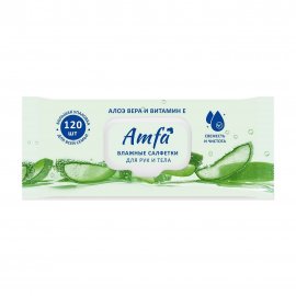 Amfa Салфетки влажные для рук и тела 120шт