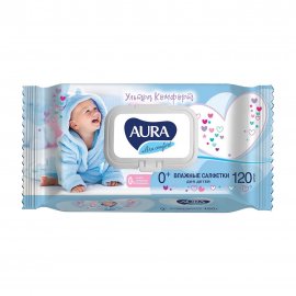 Aura Салфетки влажные Для детей Ultra Comfort 120шт