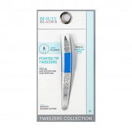 Beauty Blades Пинцет с острыми кончиками с резиновой вставкой