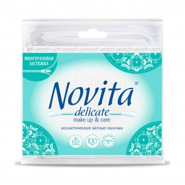 Novita Палочки ватные пакет Delicate 100шт