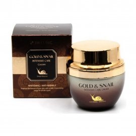 3W Clinic Gold&Snail Intensive Крем для лица с золотом и муцином улитки 55мл