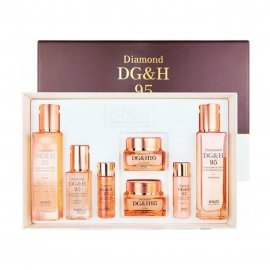 Anjo Professional Diamond DG&H Набор Тонер+Эмульсия+Эссенция+Крем для лица+Крем для кожи вокруг глаз