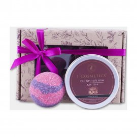 L'Cosmetics Набор Шкатулка Ягодное настроение Крем сливочный для тела+Шар бурлящий