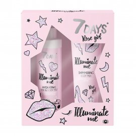 7Days Набор Молочко для тела+Спрей для волос Illuminate Me Rose Girl
