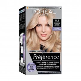 L'Oreal Paris Preference Краска для волос 8.1 Светло-русый пепельный