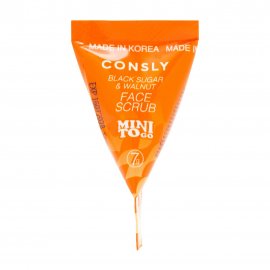 Consly Mini To Go Скраб для лица с черным сахаром и грецким орехом 7гр