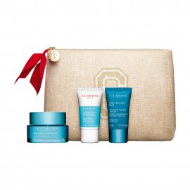 Clarins Hydra-Essentiel Набор Крем дневной 50мл+Крем ночной 15мл+Крем отшелушивающий 15мл+Косметичка