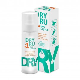 Dry Ru Deo Crystal (Ру Део Кристал) Дезодорант-спрей с минеральными кристаллами 12гр