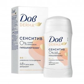 Dove Derma Дезодорант-стик гипоаллергенный Сенситив 40мл