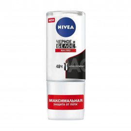 Nivea Дезодорант-антиперспирант ролик Max Pro Черное и белое 50мл