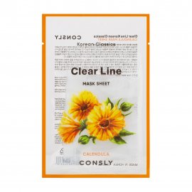 Consly Clear Line Маска тканевая балансирующая с экстрактом календулы 25мл