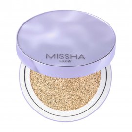 Missha Glow Layering Fit Тональный кушон с антивозрастной сывороткой 21 Vanilla