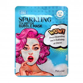 Meloso Sparkling Маска тканевая кислородная для лица с пептидами 25гр