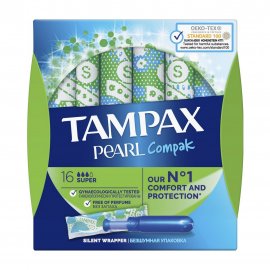 Tampax Тампоны Compak Pearl Super Duo с аппликатором 16шт