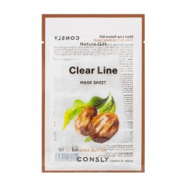Consly Clear Line Маска тканевая питательная с маслом ши 25мл